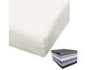 BIERBAUM Spannbettlaken Mako Satin Baumwolle Weiss Bild 2