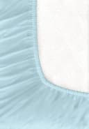 BIERBAUM Spannbettlaken Mako Satin Blau 100% Baumwolle Bild 1