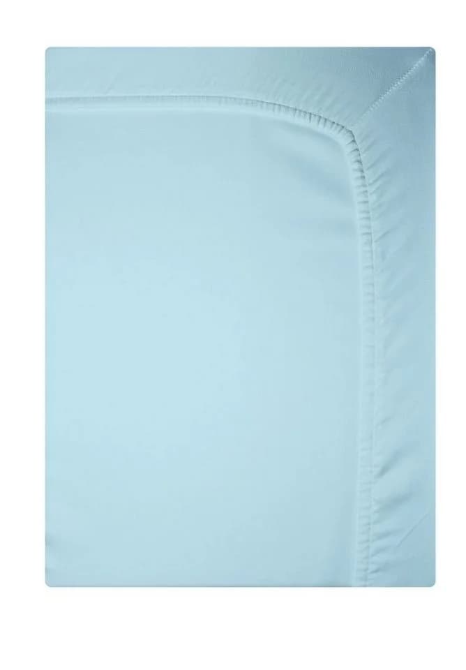BIERBAUM Spannbettlaken Mako Satin Blau 100% Baumwolle - Bild 3