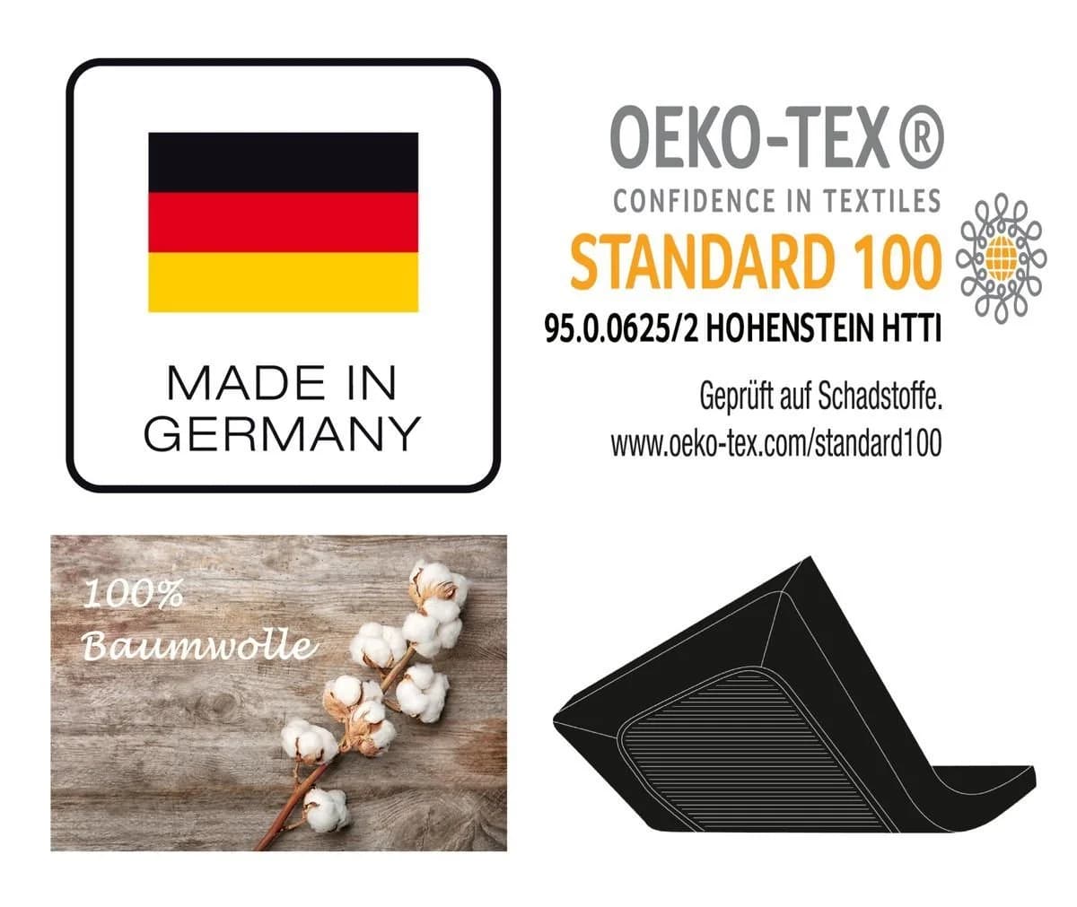 BIERBAUM Spannbettlaken Mako Satin Blau 100% Baumwolle - Bild 5