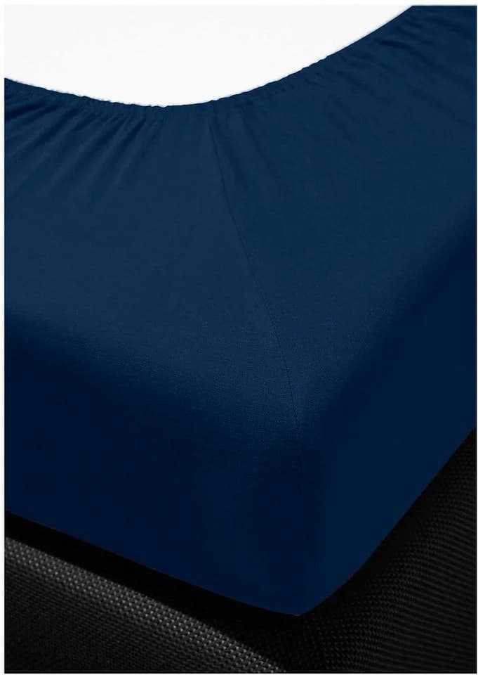 Bierbaum Spannbettlaken Jersey Marineblau 95% Baumwolle 5% Elasthan - Bild 5