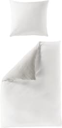 BIERBAUM Wendebettwäsche Modern Uni Weiß 100% Baumwolle Renforcé Bild 2