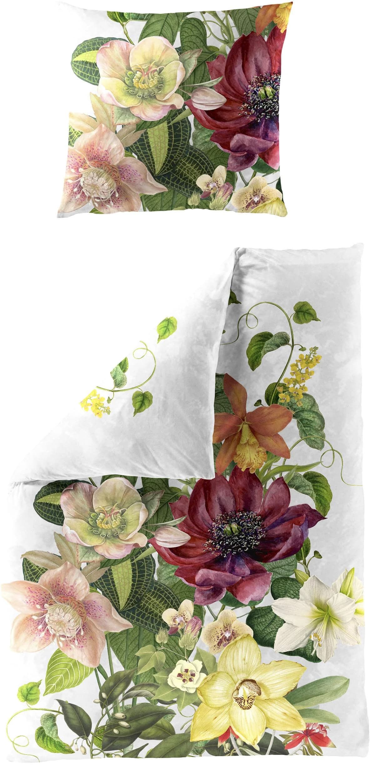 BIERBAUM Bettwäsche Set Bunt Mako-Satin 135x200cm