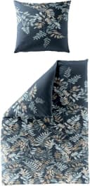Bierbaum Bettwäsche Set Mako-Satin Blau Floral Bild 2