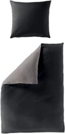 BIERBAUM Wendebettwäsche Modern Uni Anthrazit 100% Baumwolle Renforcé Bild 2