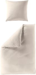 BIERBAUM Bettwäsche Biber Uni Creme 2-teilig 100% Baumwolle Pflegeleicht Bild 1
