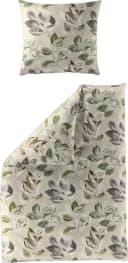 BIERBAUM Bettwäsche Feinbiber Biber 4136-80 Natur Beige Grün 135x200 Bild 2