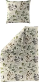 BIERBAUM Bettwäsche Feinbiber Biber 4136-80 Natur Beige Grün 135x200 Bild 5
