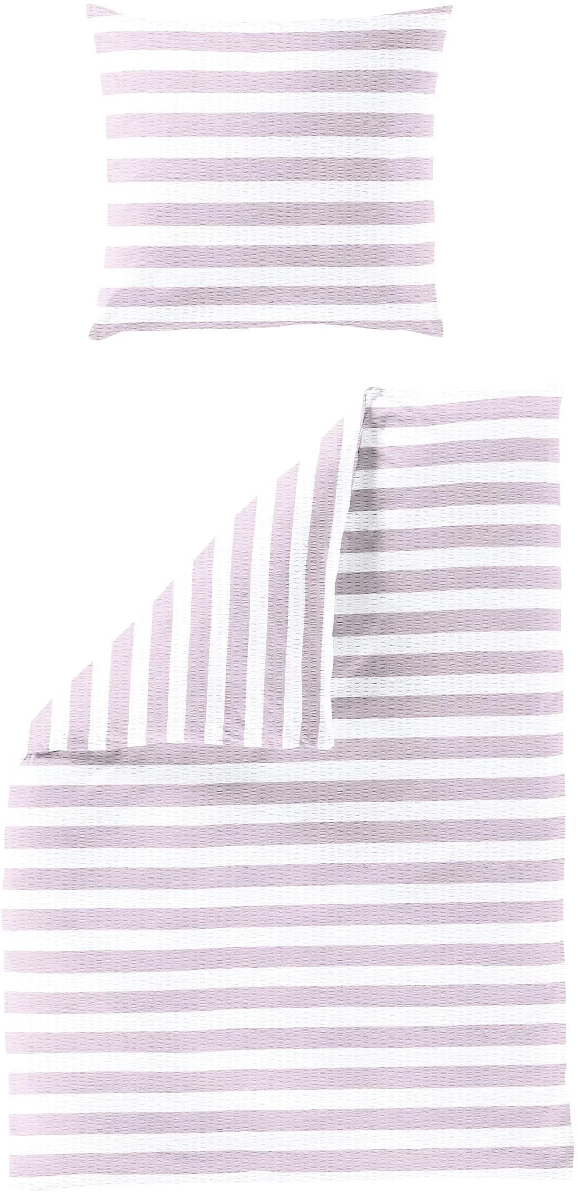 BIERBAUM Bettwäsche 4196 Rosa Seersucker 135x200cm