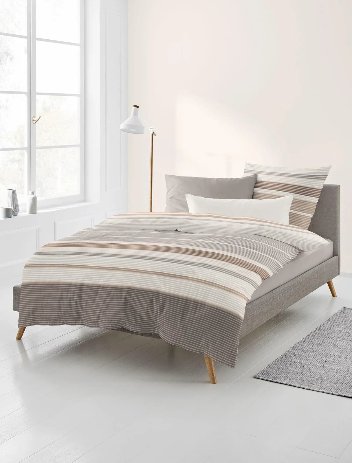 BIERBAUM Biber Bettwäsche 4122 Braun 155x220cm