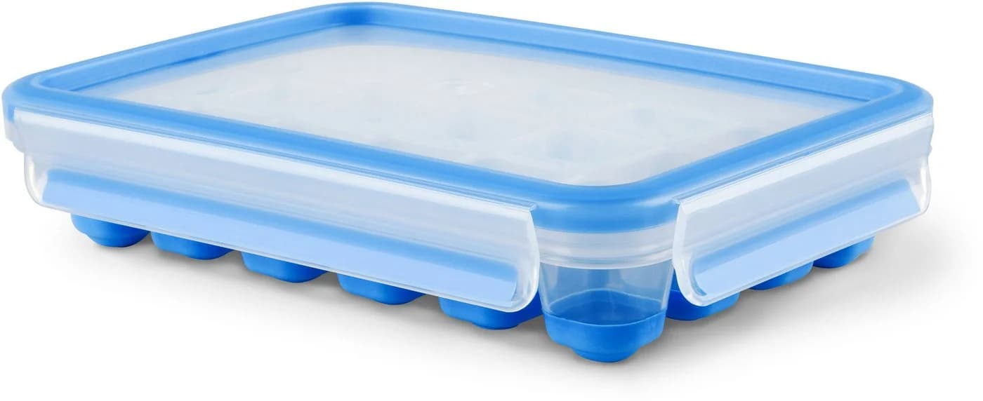 Emsa Eiswürfelform Clip & Close Blau Transparent Kunststoff
