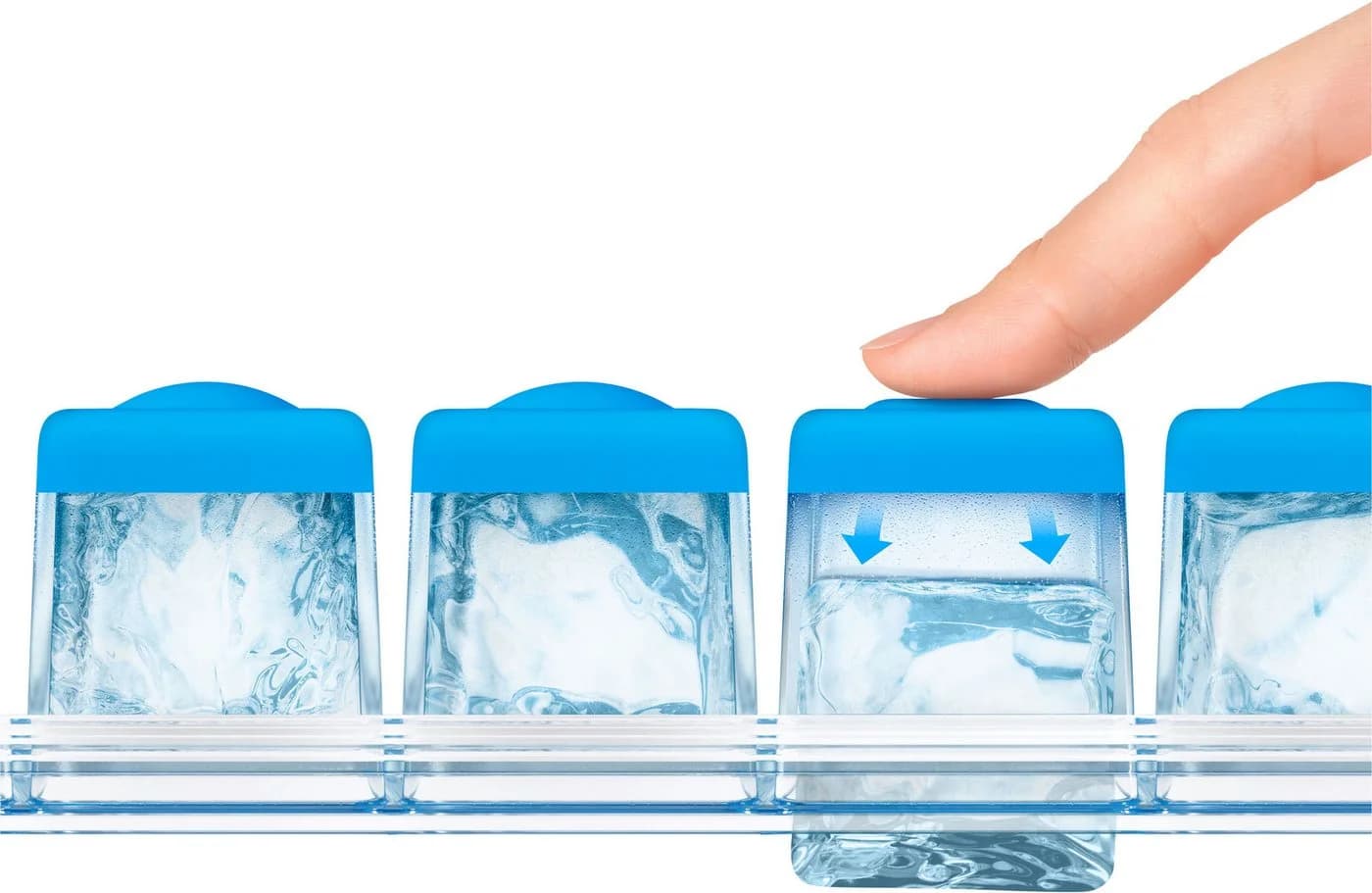 Emsa Eiswürfelform Clip & Close Blau Transparent Kunststoff - Bild 5