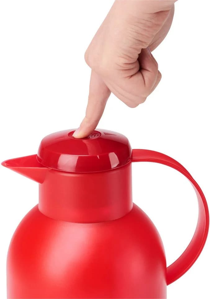 Emsa Isolierkanne Samba Rot Kunststoff 1,5 L 100% dicht Glaskolben - Bild 4