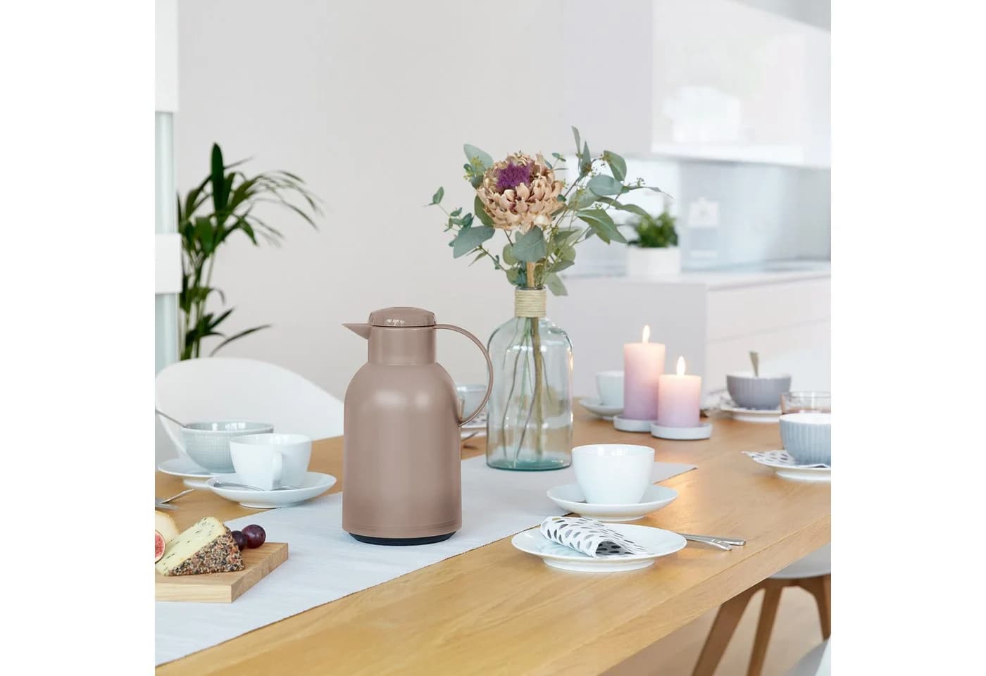 Isolierkanne EMSA Samba taupe 1,5l Glas - Bild 3