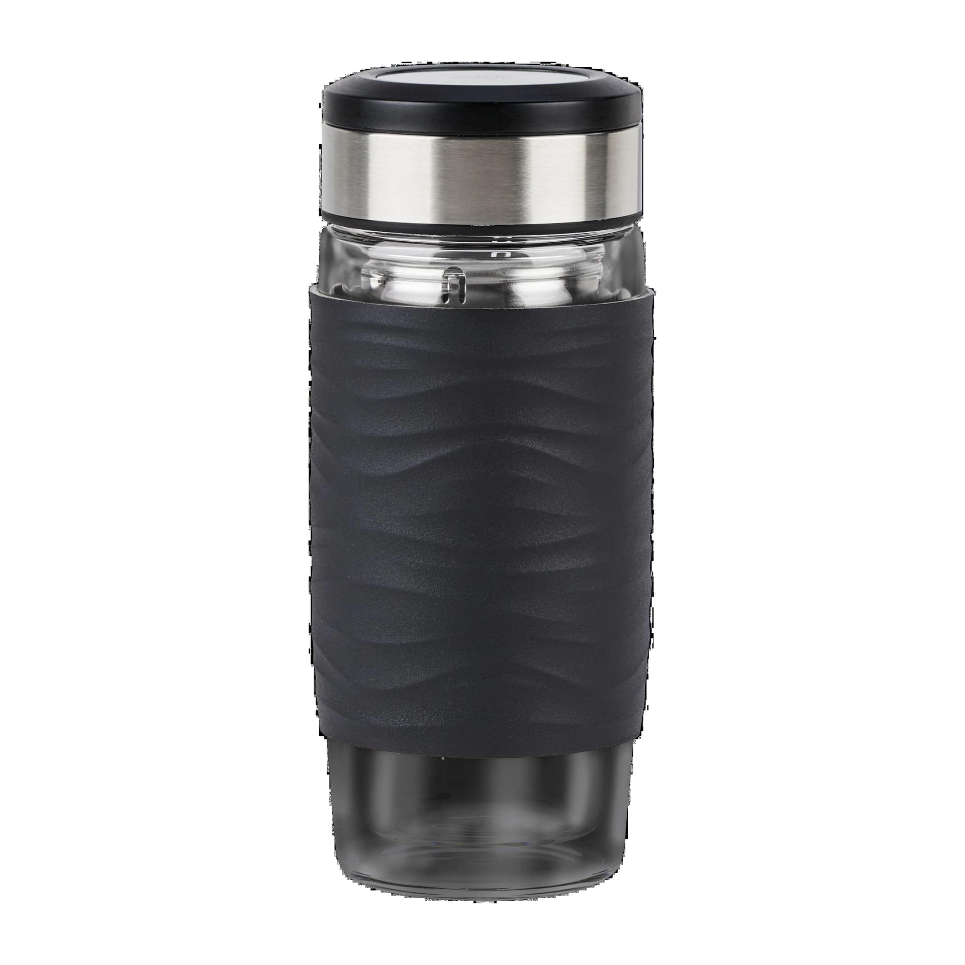 Isolierbecher TEA MUG Glas 0,40 Liter Schwarz Emsa