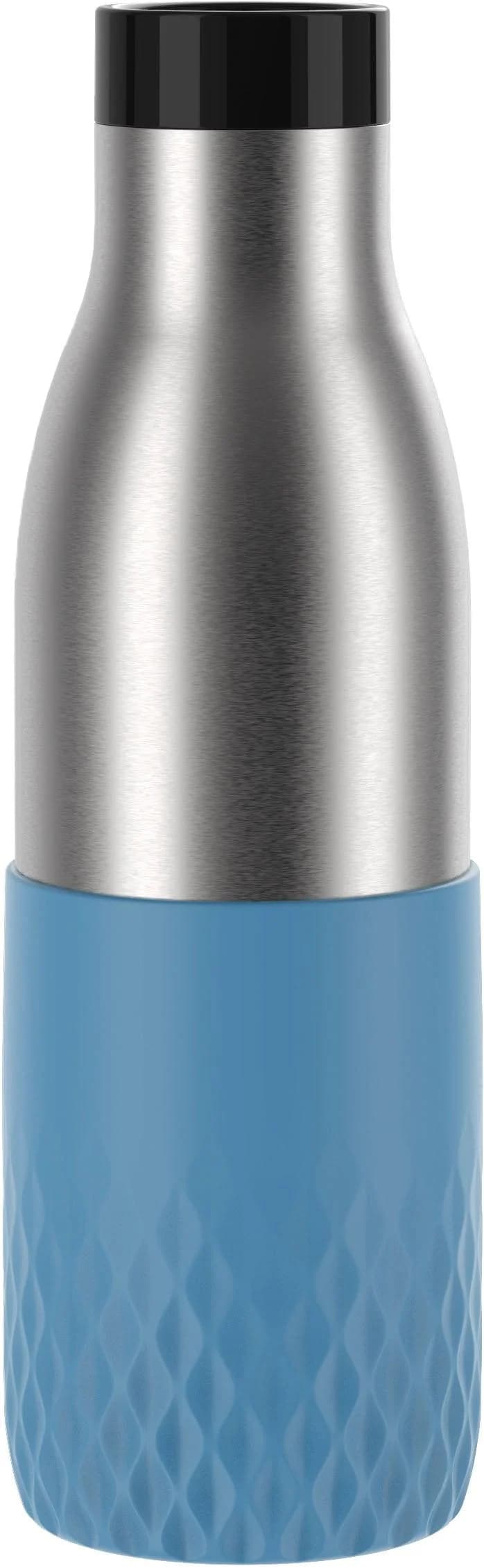 EMSA Bludrop Sleeve Trinkflasche Blau 500ml Isolierflasche