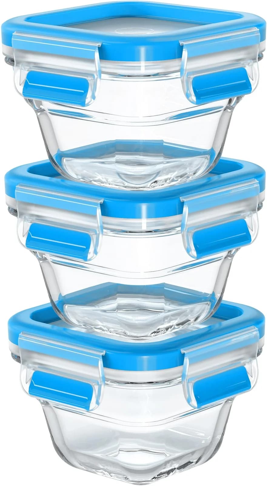 Frischhaltedose EMSA Clip & Close Glas Blau 3 x 0,18L