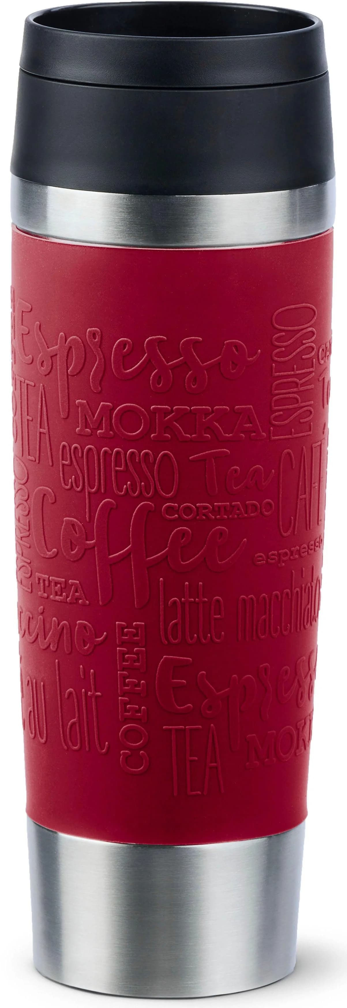Emsa Travel Mug Classic Grande Thermobecher 0,5 Liter Dunkelrot/Edelstahl