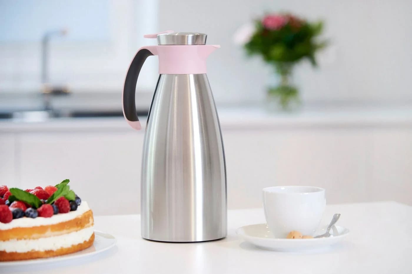 EMSA Soft Grip Isolierkanne Pink/Edelstahl 1,5L - Bild 4