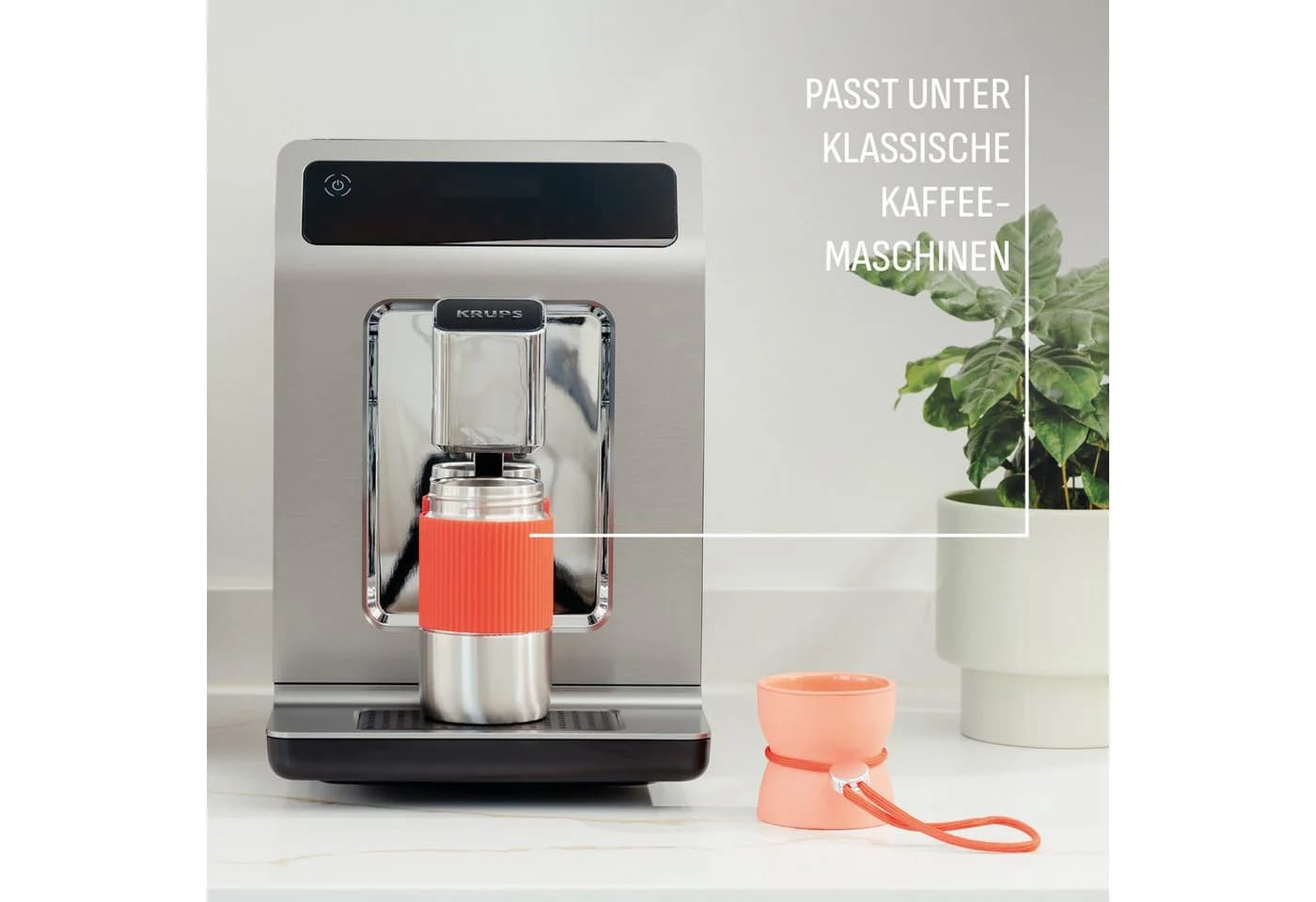 Emsa beYou Cup Thermobecher 0,36L Orange Edelstahl - Bild 5
