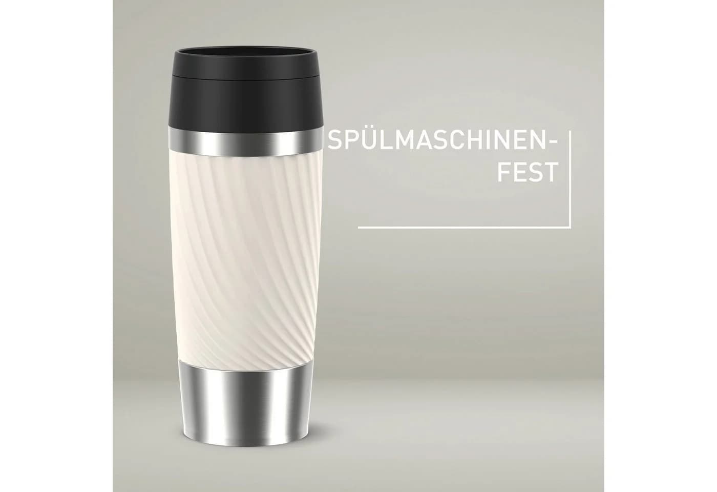 EMSA Travel Mug Classic Twist Thermobecher Cremeweiß - Bild 3