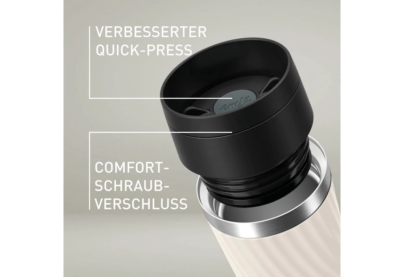 EMSA Travel Mug Classic Twist Thermobecher Cremeweiß - Bild 5