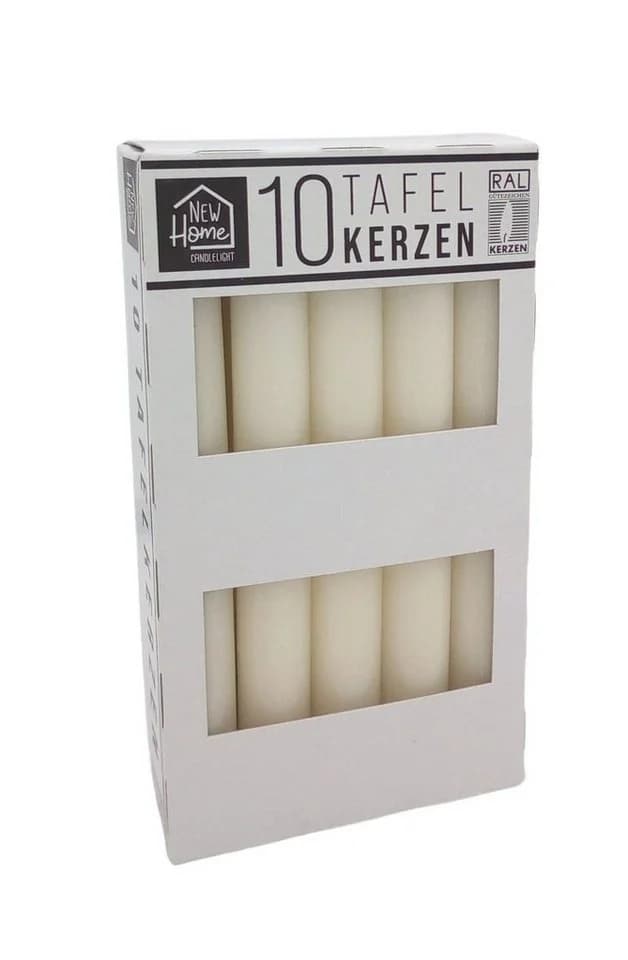 New Home Tafelkerzen 10er-Set Champagner Stabkerzen