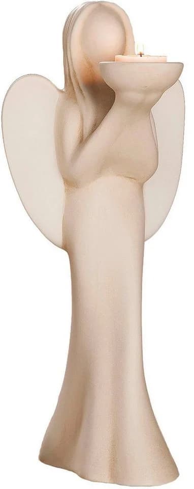 Gilde Engelfigur Gabi mit Teelichthalter Creme Weiß