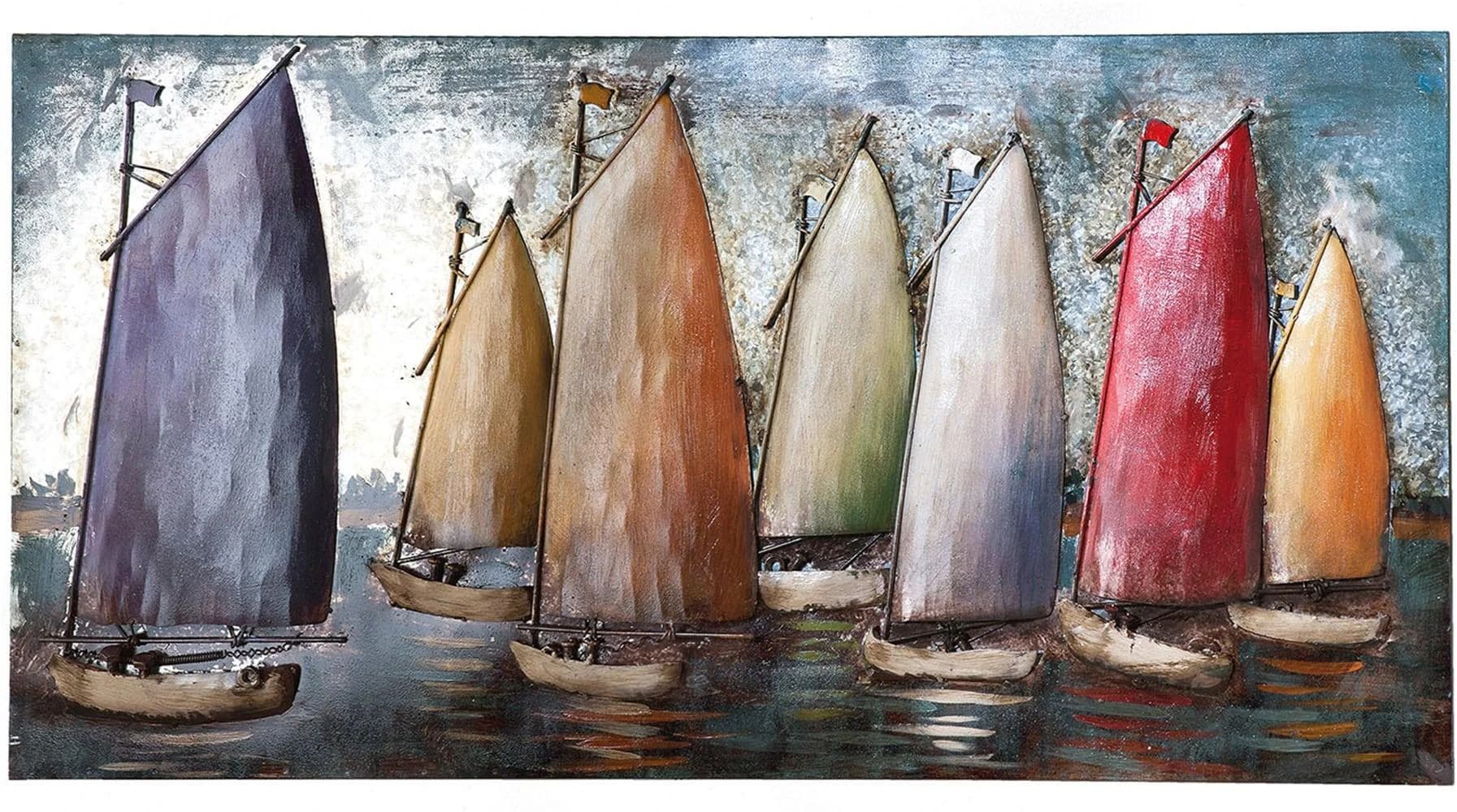 CASABLANCA BY GILDE Metallbild Sailing Regatta Blau 3D Optik