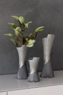 GILDE Blumenvase Bridgetown 30 cm Keramik Grau/Silber Bild 1