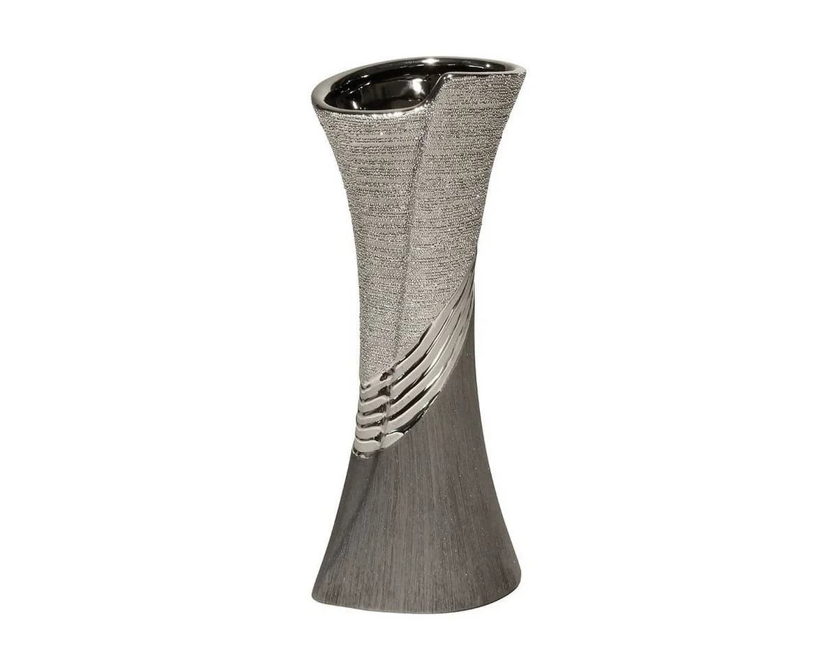 GILDE Blumenvase Bridgetown 30 cm Keramik Grau/Silber - Bild 2