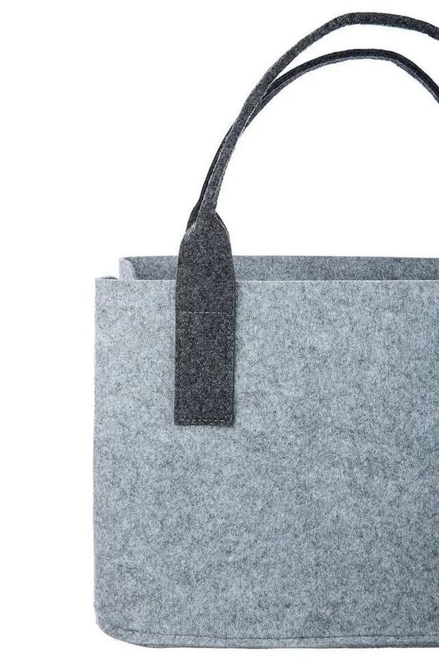 GILDE Filztasche Dunkelgrau Katze Shopper Tragetasche - Bild 5