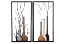 GILDE Wandbild Set Vase Herbst Winter 2-teilig Metall Braun Beige Bild 5