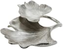GILDE Dekoschale Ginkgo Blatt Silber Aluminium Bild 2
