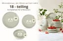 KONSIMO® Tafelservice VICTO 18-tlg. Steingut Beige/Grau/Grün Matt Bild 5