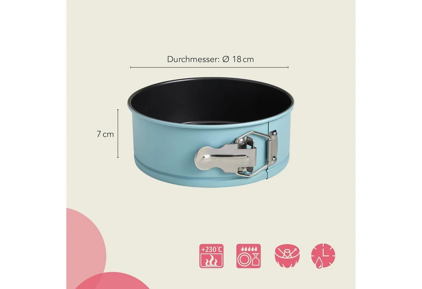 Wenco Springform 18 cm Grün Antihaftbeschichtung