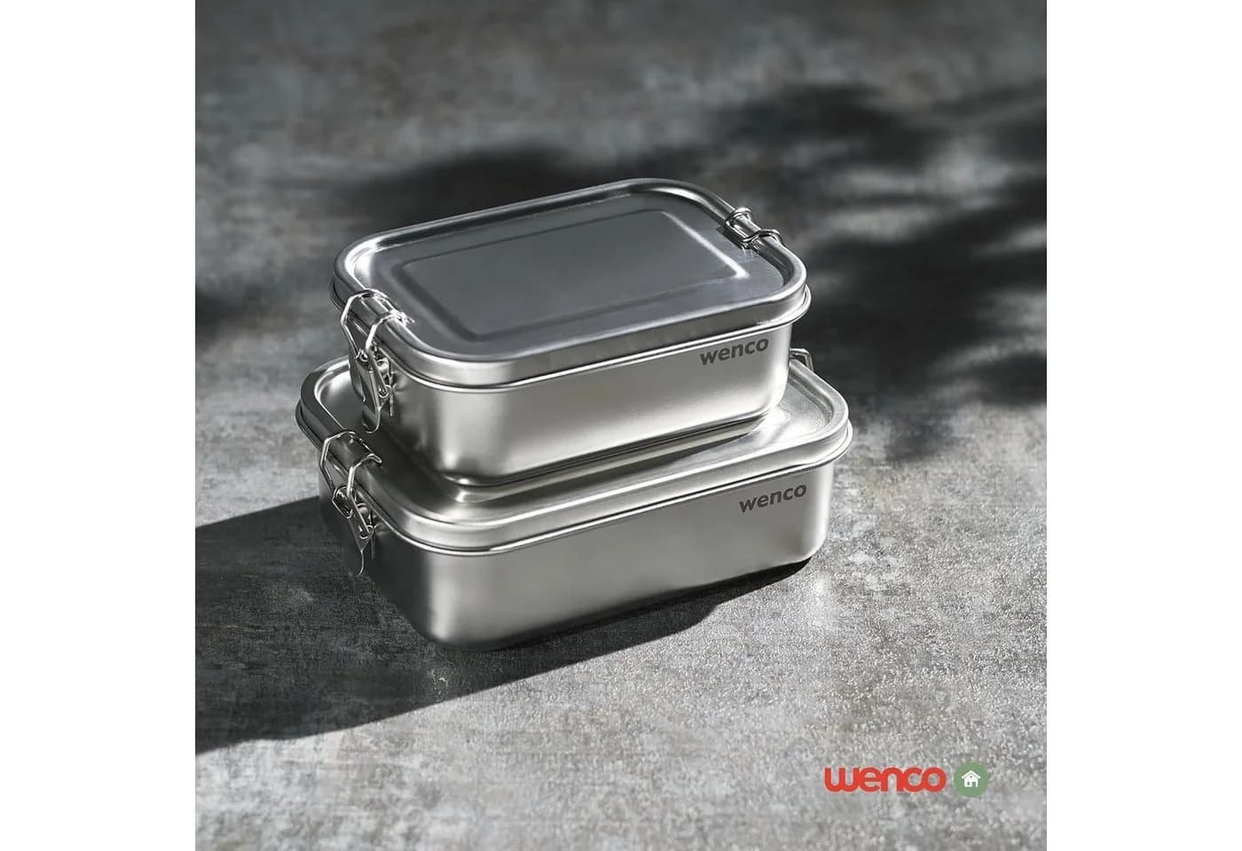 Wenco Lunchbox 650 ml Edelstahl 2-fach unterteilt Auslaufsicher