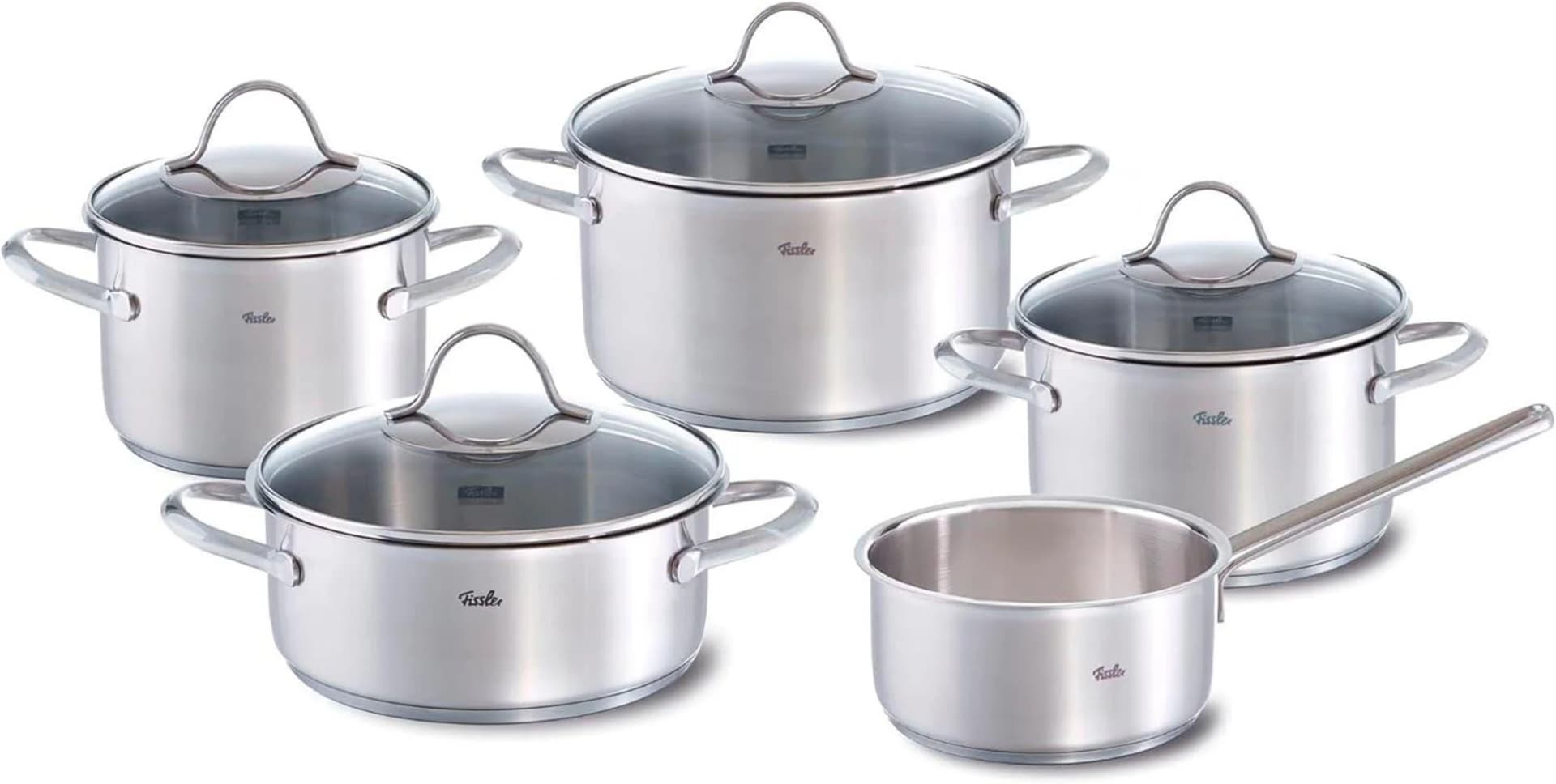 Topf-Set Palermo von Fissler, Silber, Induktion, Schüttrand