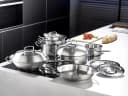 Fissler Servierpfanne Bräter mit Deckel Ø 24 cm Edelstahl Silber Bild 1