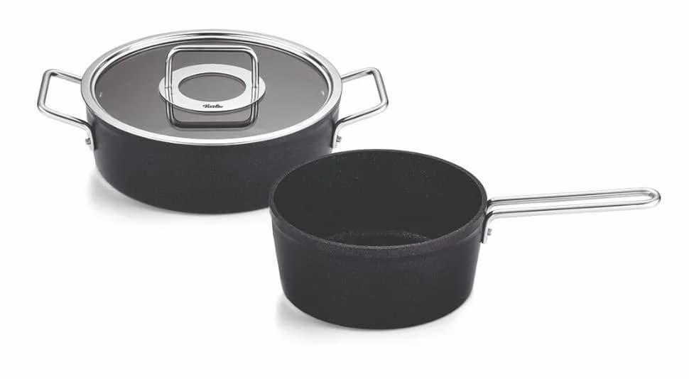 Fissler Adamant Topf-Set Schwarz Kratzfest Made in Germany