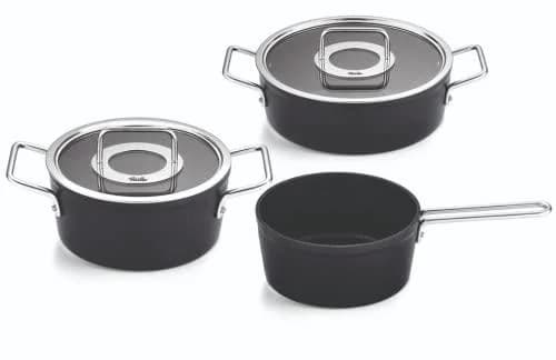 Topf-Set FISSLER Adamant Schwarz Kratzfest Aluminium