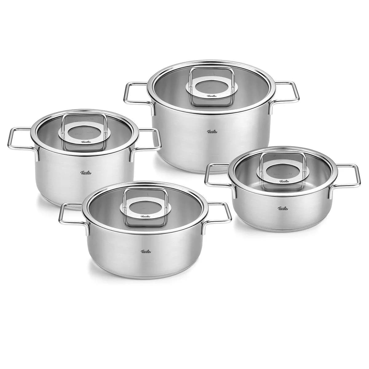 Fissler Pure Collection Topf-Set Silber Edelstahl 18/10