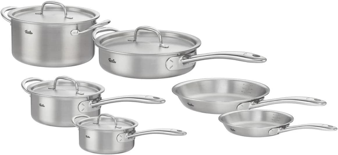 Fissler M5 Pro-Ply Edelstahl-Topfset 10-teilig Silber