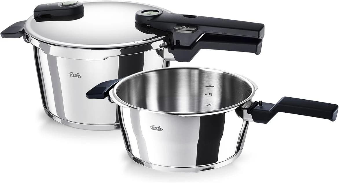 Fissler Vitaquick Elemental Schnellkochtopf Premium Drucktopf Silber