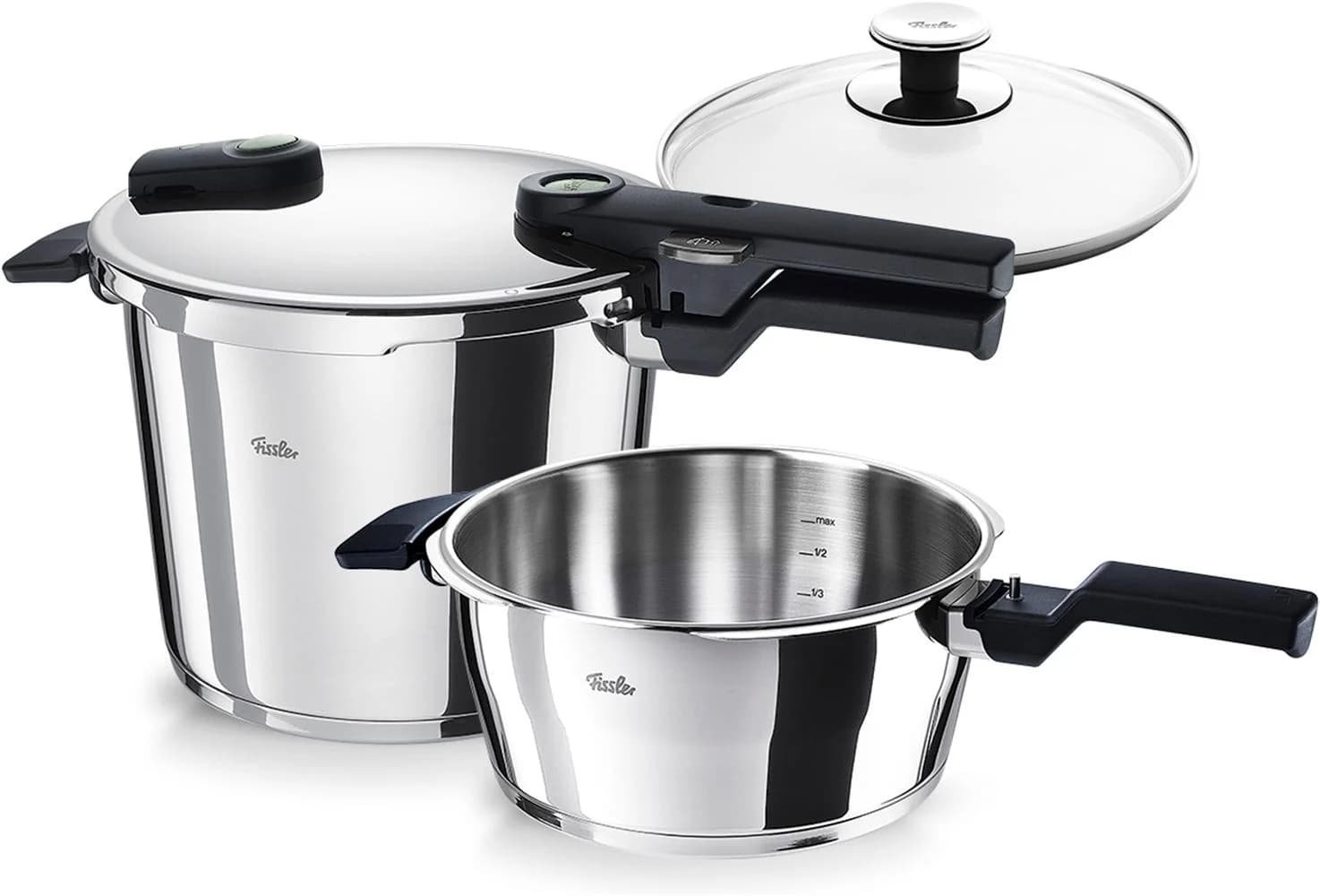 Fissler Vitaquick Elemental Schnellkochtopf 22 cm Edelstahl Silber
