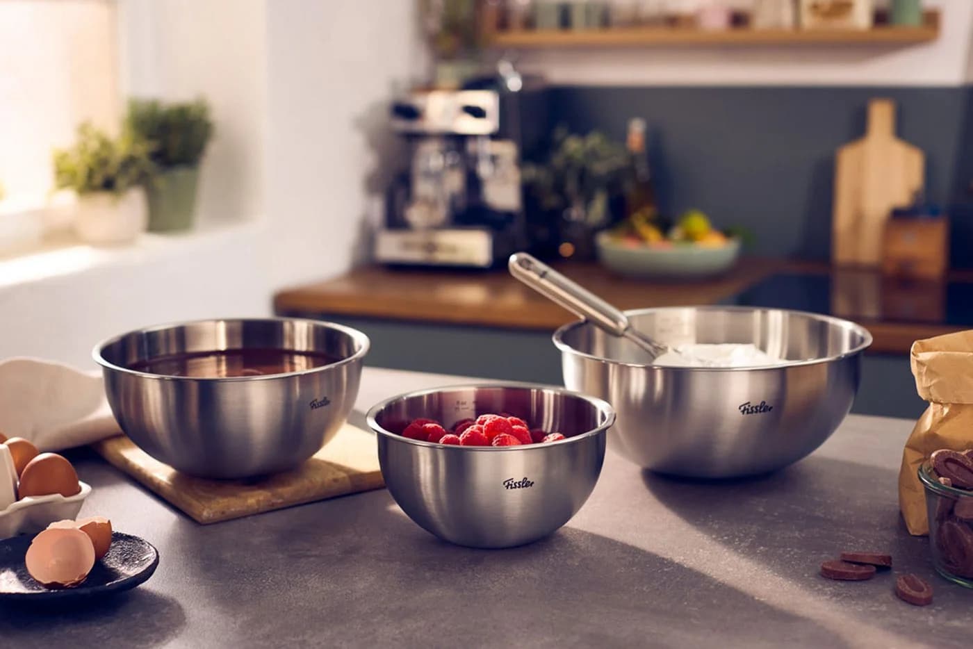 Fissler Essential® Edelstahl-Schüssel mit Mess-Skala