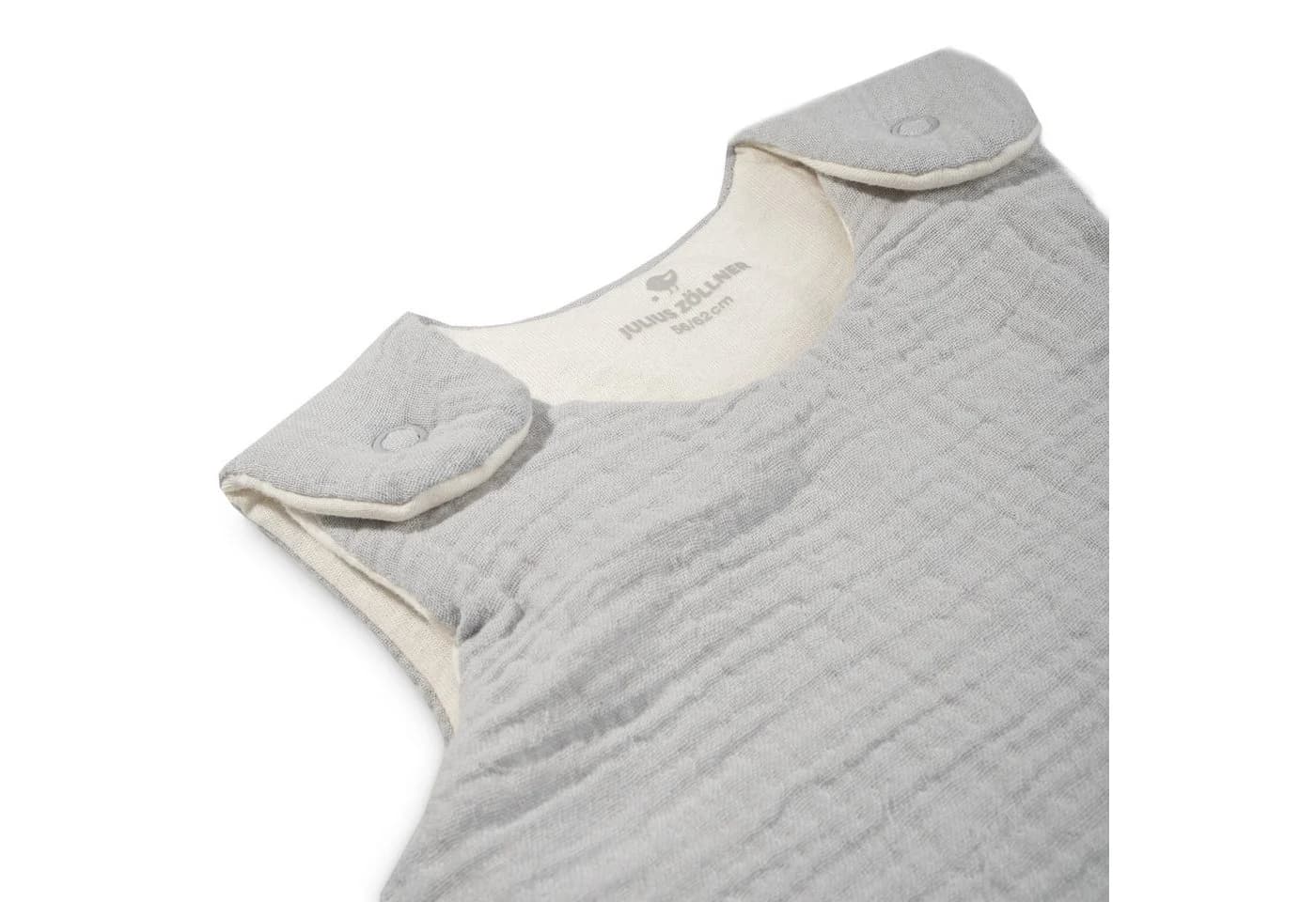 Julius Zöllner Babyschlafsack Musselin Grau mit Reißverschluss - Bild 3
