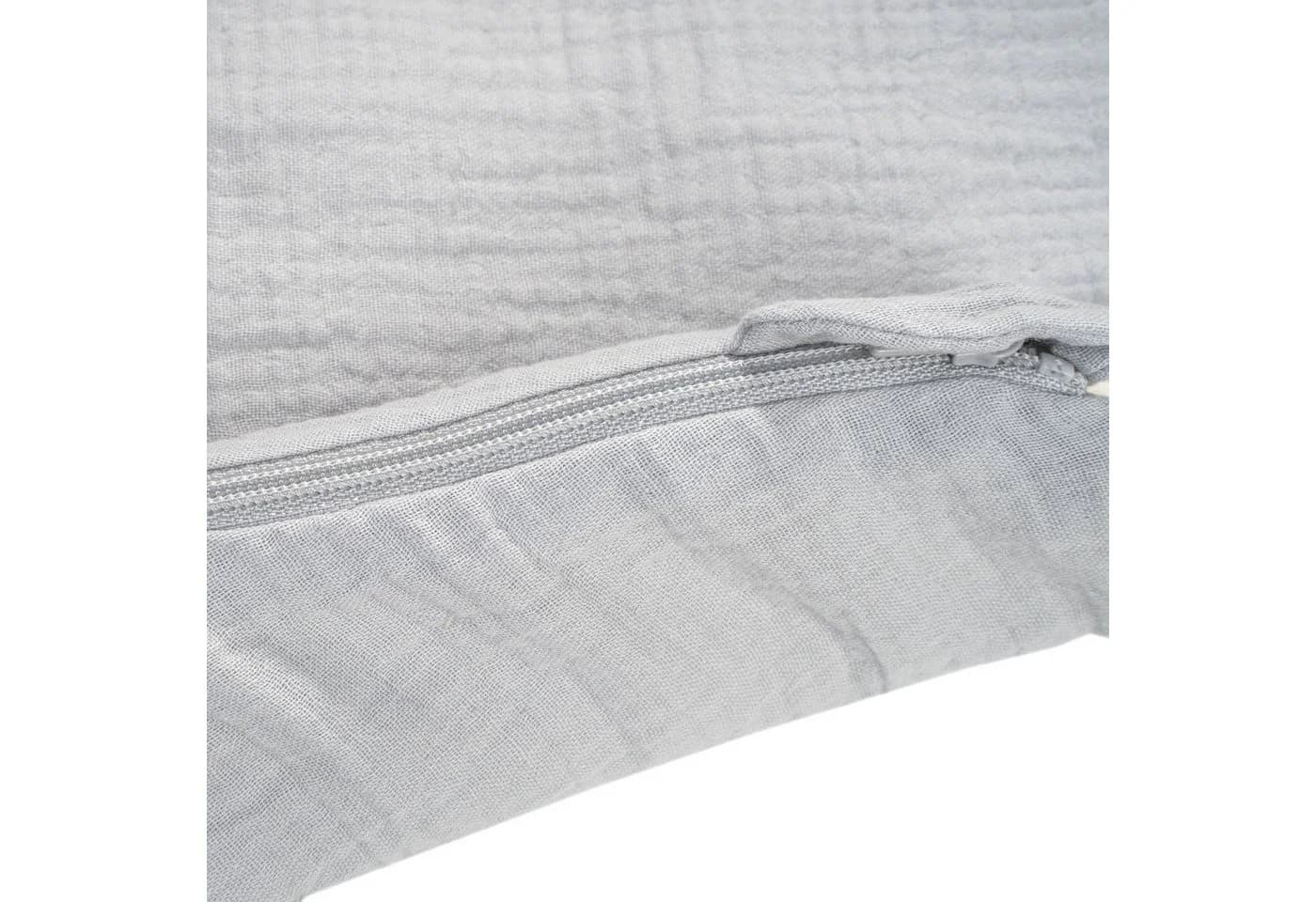 Julius Zöllner Babyschlafsack Musselin Grau mit Reißverschluss - Bild 4