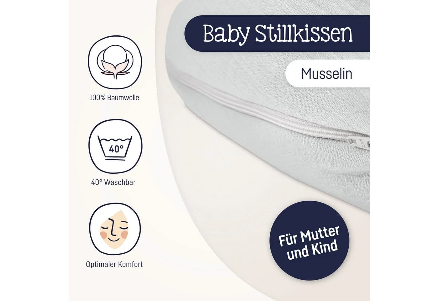 Julius Zöllner Stillkissen Grau