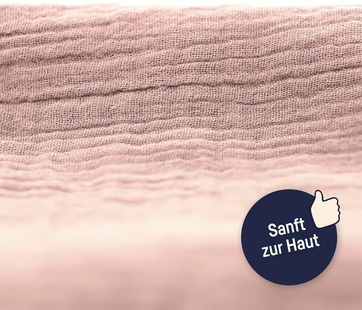 Julius Zöllner Nestchenschlange Musselin dustyrose Made in Germany - Bild 3